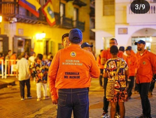 Operativos en el Centro Histórico de Cartagena.