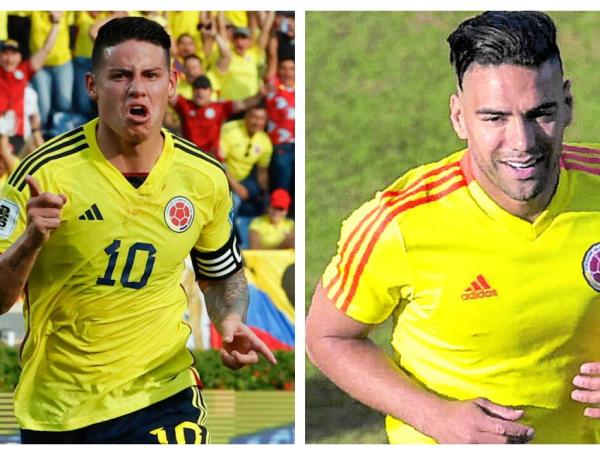 James Rodríguez y Falcao García.