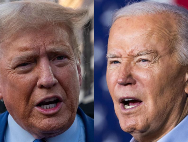 Donald Trump y el presidente Joe Biden.