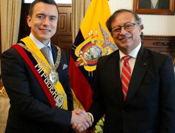 Daniel Noboa y Gustavo Petro.