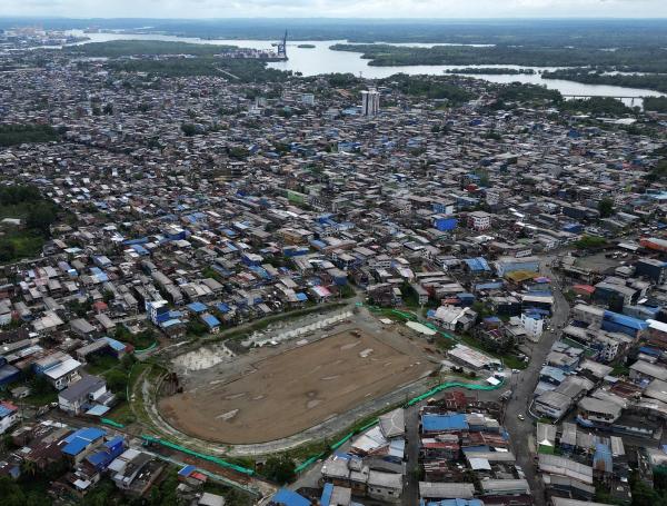 El estadio Marino Klínger, de Buenaventura, solo tiene el terreno.
