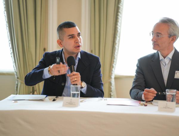 Jhonatan Malagón, cabeza de Asobancaria, en el consejo económico con el presidente Gustavo Petro.
