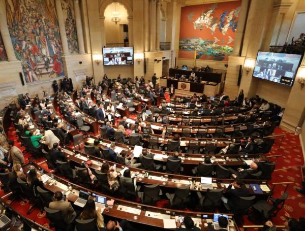 Comisiones económica conjuntas de Senado y Cámara, en el salón elíptico del Congreso, en el debate sobre presupuesto nacional del 2025.