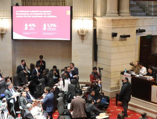 Debate de la reforma laboral en la plenaria de la Cámara.