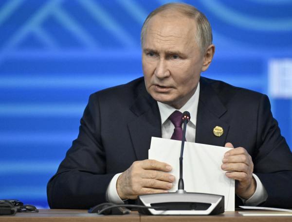 El presidente de Rusia, Vladimir Putin, en el marco de la cumbre de los Brics en Kazán.