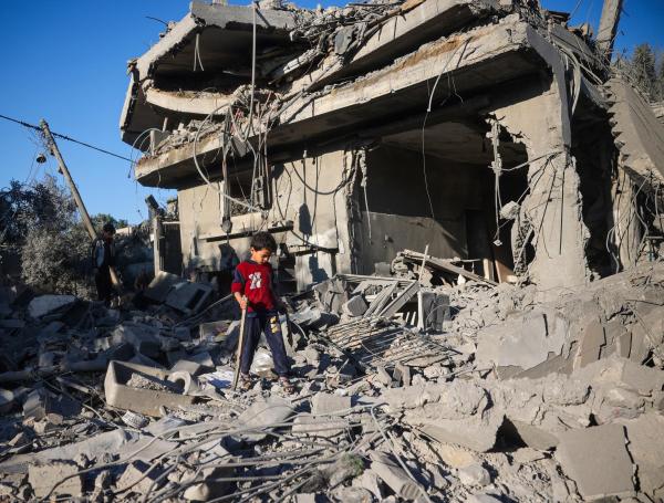 Edificios destruidos en la Franja de Gaza.
