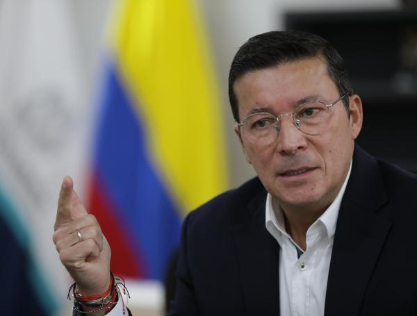 Registrador Nacional del Estado Civil. Hernán Penagos Giraldo durante una entrevista concedida al diario El Tiempo, hoy 15 de noviembre del 2024. FOTO MAURICIO MORENO CEET EL TIEMPO