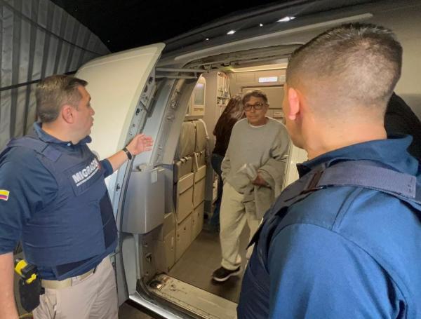 Fabio Ochoa a su llegada a Colombia.