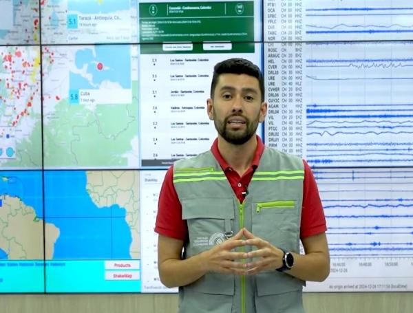 Freddy Tovar, líder técnico de la Red Sismológica Nacional de Colombia.