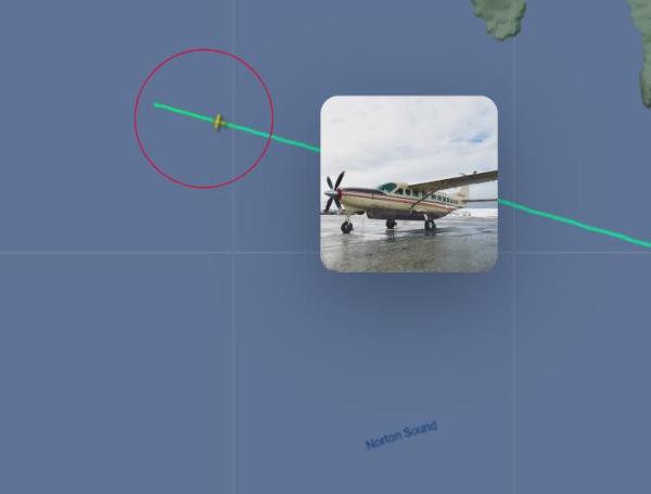Avioneta que desapreció en Alaska.