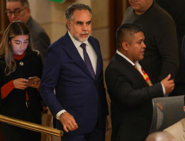 Armando Benedetti, ministro del Interior, este martes en la Cámara en debate de reforma de la salud.