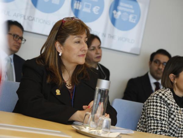 La ministra de Justicia, Ángela María Buitrago, en la Comisión de Estupefacientes de Viena.