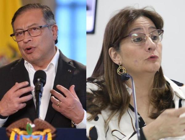 Presidente de la República Gustavo Petro, ministra de justicia Ángela Buitrago y centro de dispensación de Audifarma.
