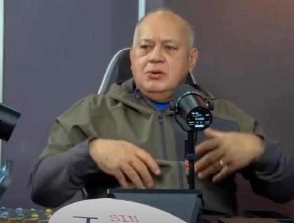 El ministro Venezolano Diosdado Cabello durante su programa 'Sin truco ni maña'.