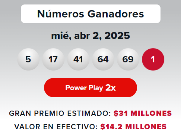 Powerball resultados