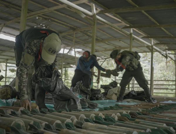 Material de guerra de comuneros del Sur