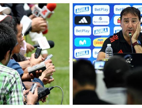 Néstor Lorenzo y la prensa.