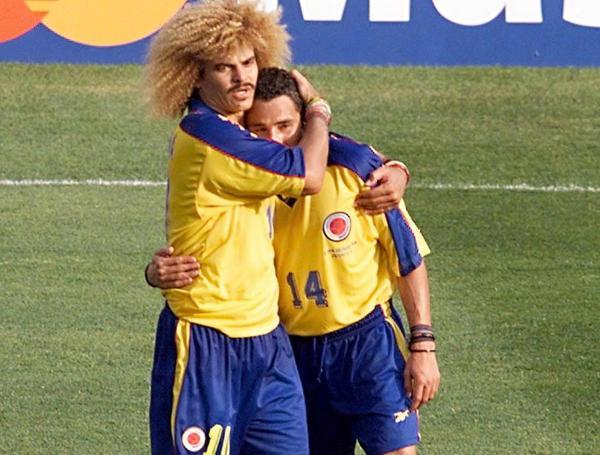 Jorge Bolaño con el Pibe Valderrama