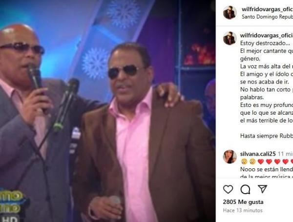 Wilfrido Vargas reaccionó a la muerte de Robby Pérez.