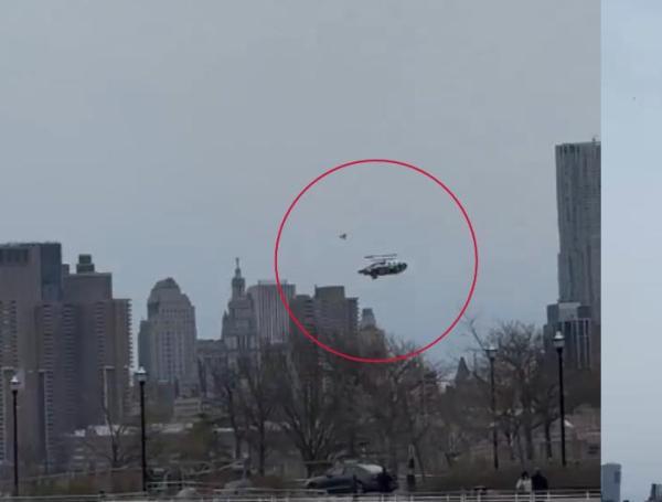 Helicóptero se accidentó en río Hudson de Nueva York.