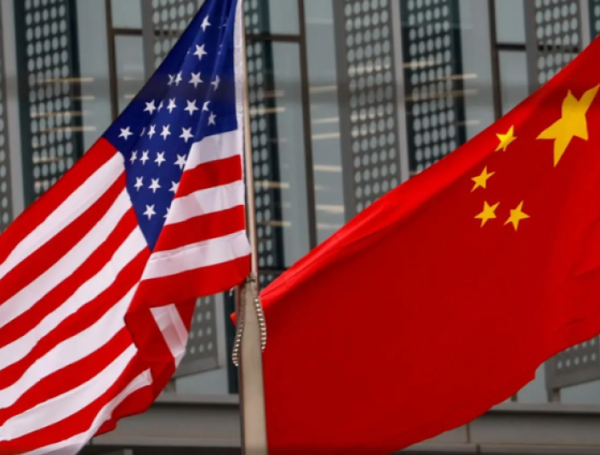 Bandera de China y Estados Unidos