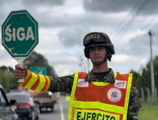 Refuerzo en carreteras en el Cauca