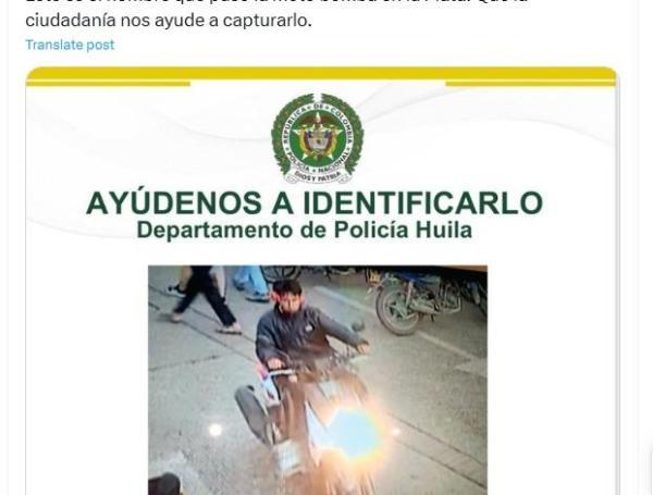 El presidente Gustavo Petro publicó la foto del hombre que dejó parqueada la moto del atentado en La Plata.