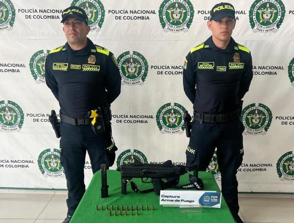 Este fue el subfusil que portaba el menor de edad.