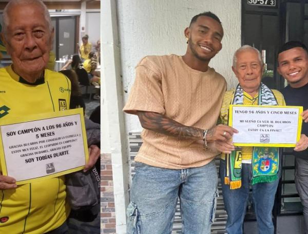 Tobías Duarte, el hincha más longevo del Bucaramanga