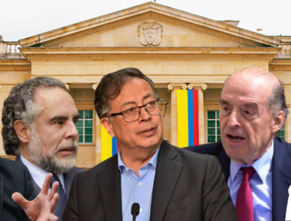 Ricardo Roa, Armando Benedetti, Gustavo Petro, Álvaro Leyva y Laura Sarabia