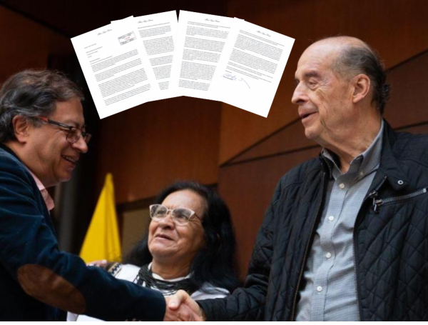 El presidente Gustavo Petro y el excanciller Álvaro Leyva.