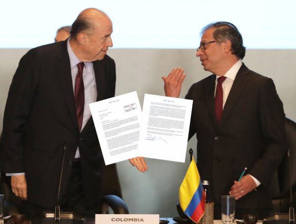 Álvaro Leyva y el presidente Gustavo Petro