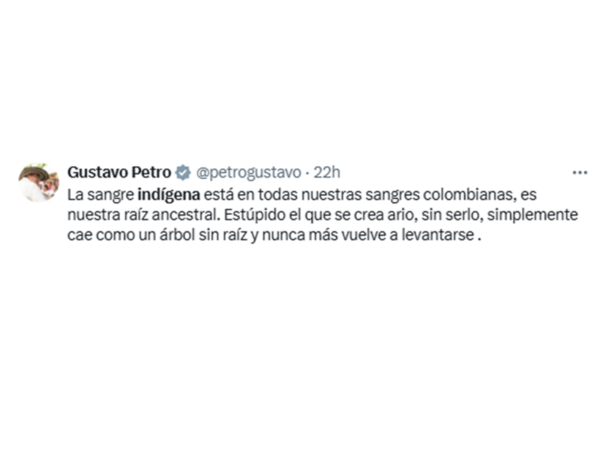 Petro se pronunció en las últimas horas vía X y defendió a la comunidad indígena