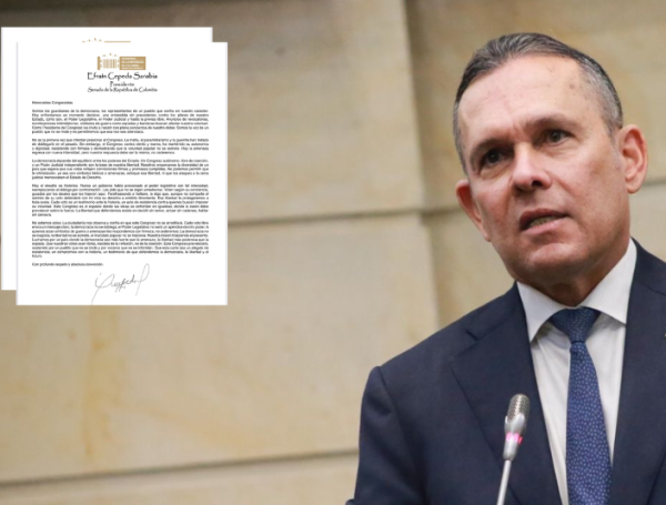 El presidente del Senado Efraín Cepeda envió una carta a los congresistas.