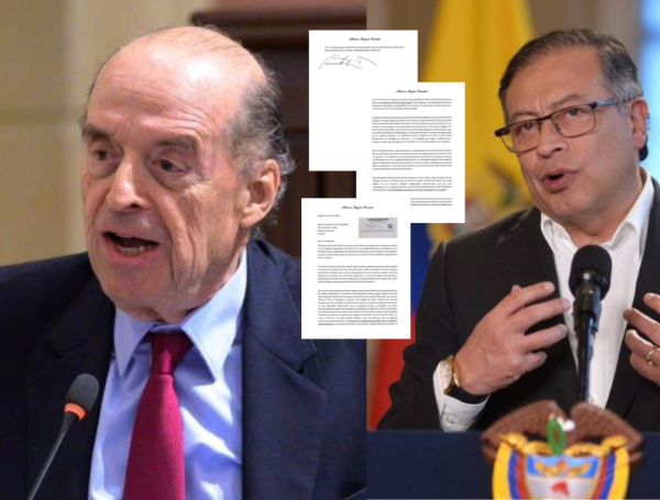 El excanciller Álvaro Leyva y el presidente Gustavo Petro