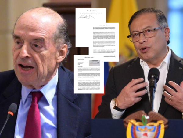 El excanciller Álvaro Leyva y el presidente Gustavo Petro