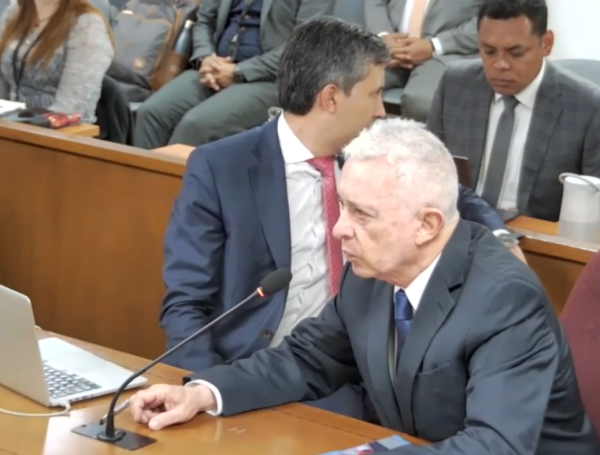Álvaro Uribe Vélez en el tercer día de su declaración.