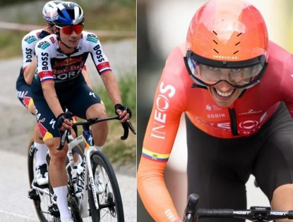 Primoz Roglic y Egan Bernal