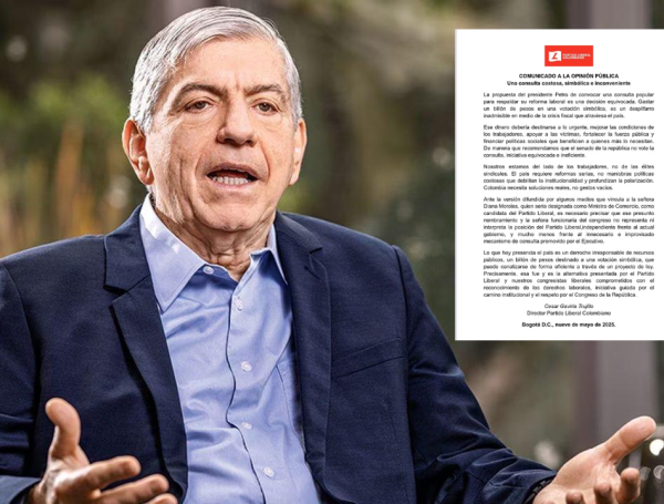 El expresidente César Gaviria pidió que el Senado rechace la consulta popular.