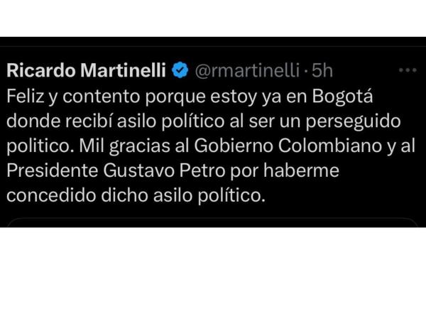 Ex presidente Ricardo Martinelli.