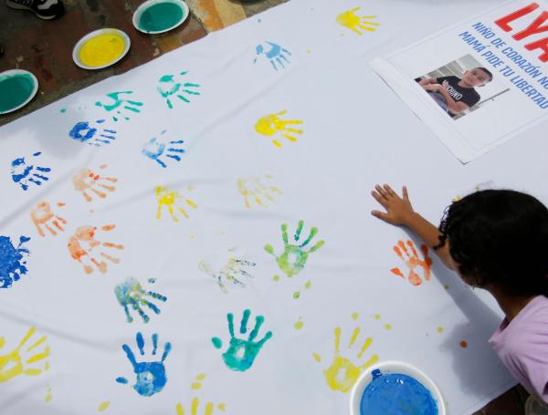 Manifestación en Jamundí, clamando por la liberación del niño.