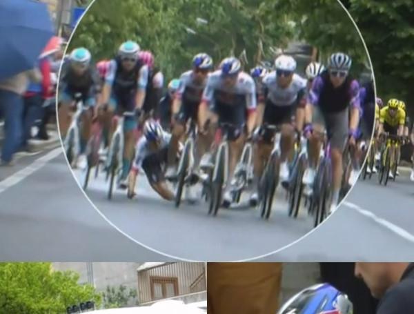 Caída en el Giro de Italia