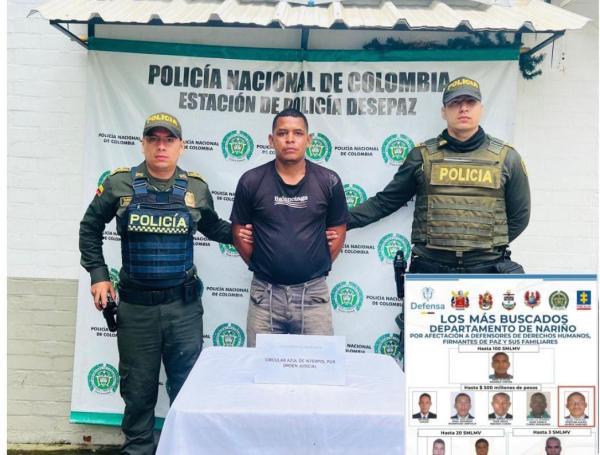 Captura de alias Cristian, señalado presunto homicida, según Mindefensa.