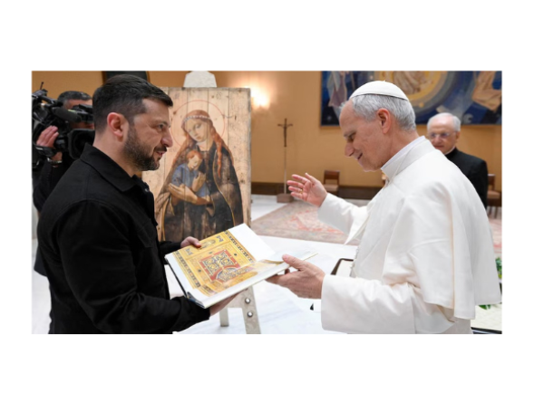 Papa y Volodímir Zelenski