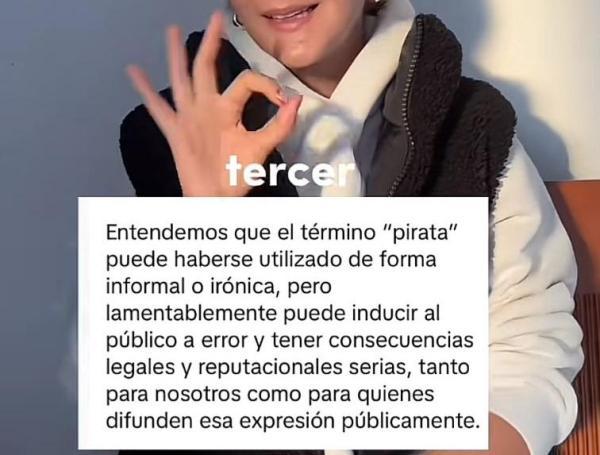 Esto es lo que dice textualmente una parte del mensaje.