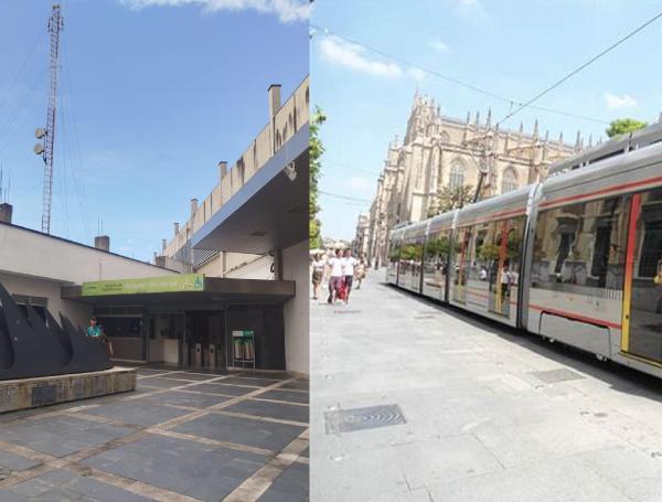Tranvía y el Provenza- estación de Metrolinea