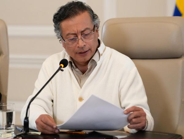 El presidente Gustavo Petro en el Consejo de ministros de este martes.