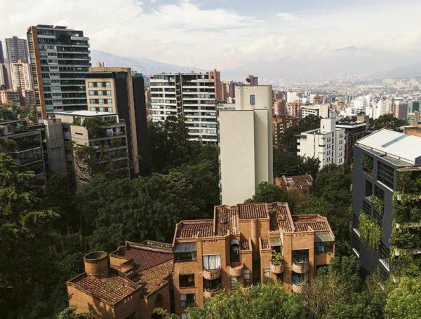 Vista aérea de El Poblado, en Medellín.
