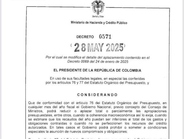 El decreto de Minhacienda.