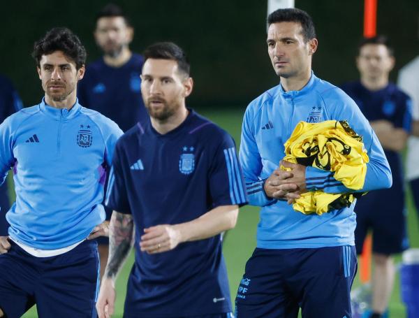 Lionel Messi y Lionel Scaloni